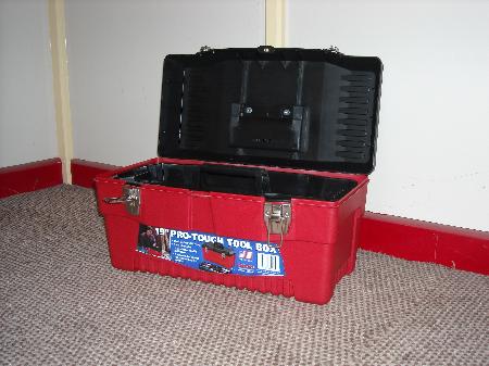 Plastic Tool Box with Tote Tray
